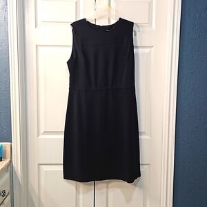 NWT Maggy London Sleeveless Sheath Dress Jewel Neck, Partially lined BLACK 16